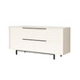 Hanah Home Consola On3-W de 160 cm en Blanco con Patas de Metal, Mueble Versátil y Duradero, Tablero Melamina